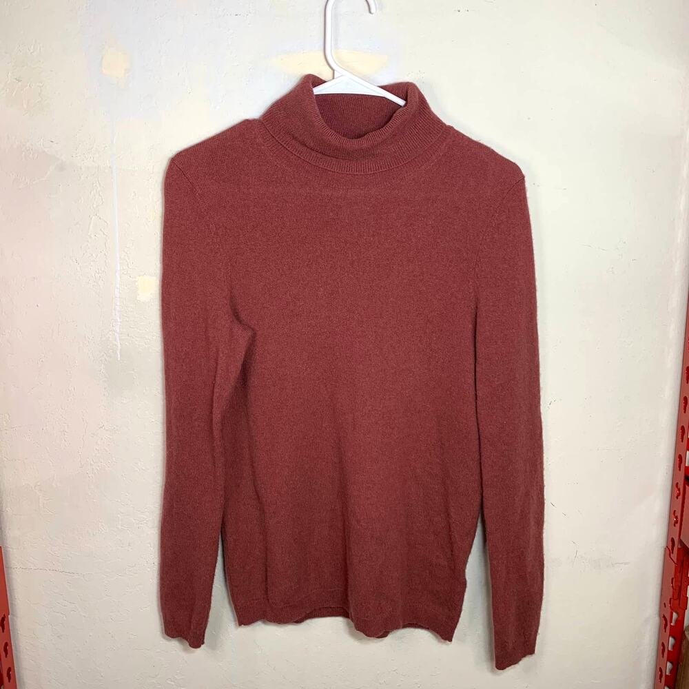 Lark & Ro Red Cashmere Turtleneck Sweaters size M